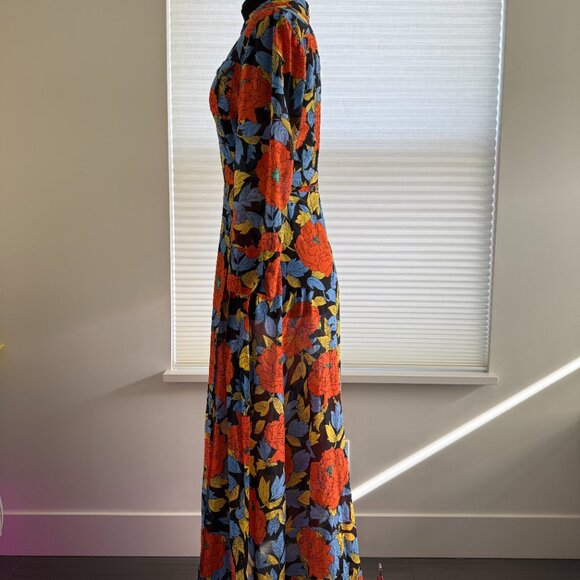 DVF Collared Wrap Cover-Up – Boswell Black – Size M - Picture 2 of 5